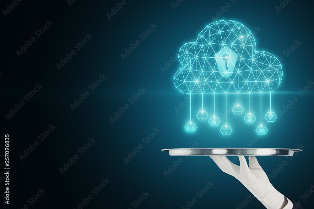 Poster cloud computing and technology concept