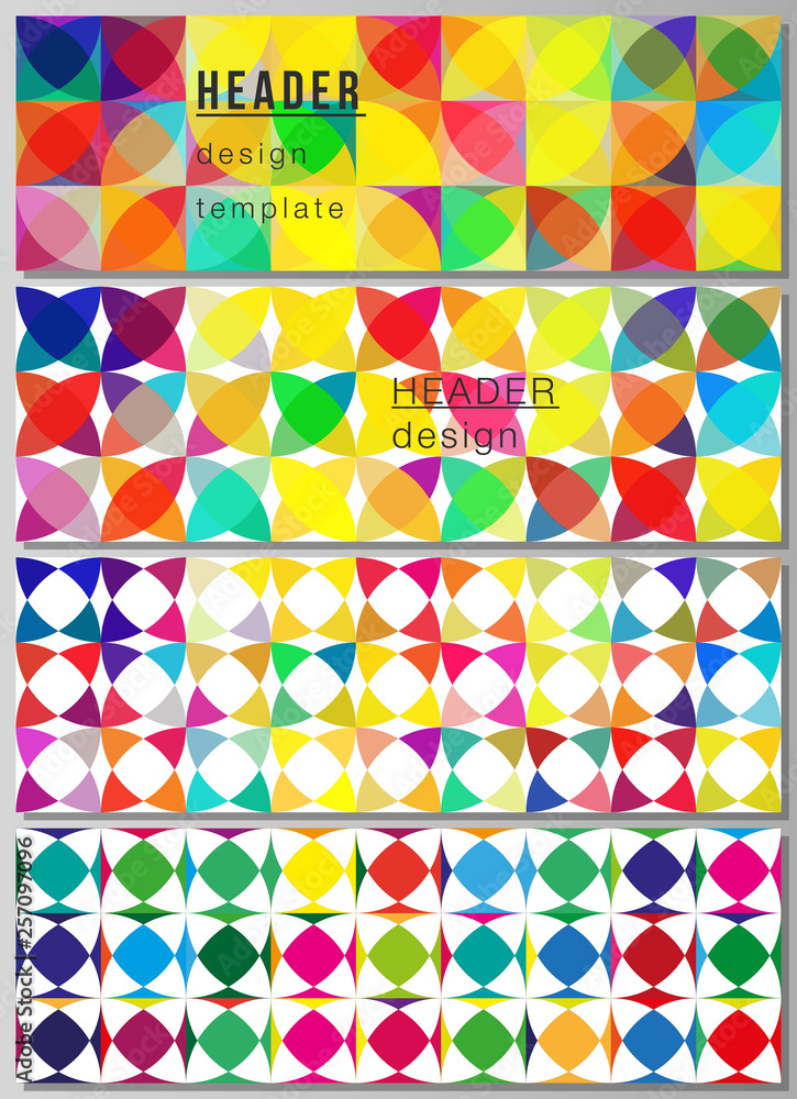 Poster the minimalistic vector illustration of the editable layout of headers, banner design templates. abs