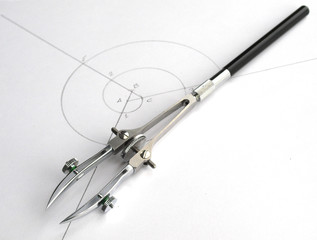 vintage classic drafting drawing tool: double head ruling pen