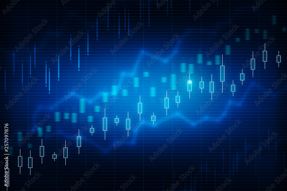 Poster abstract forex chart background
