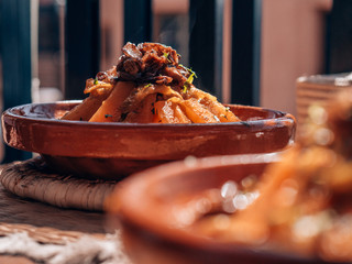 delicious tajine food in marrakech, morocco
