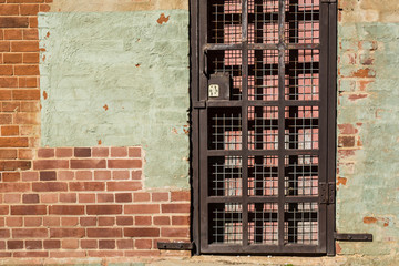 Old Locked Rusting Security Door