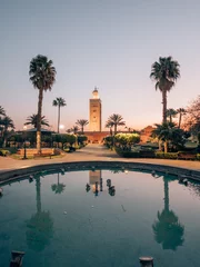 Foto op Plexiglas Koutoubia Mosque in Marrakech, Morocco © SmallWorldProduction