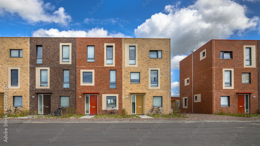 Wall mural modern social housing apartments