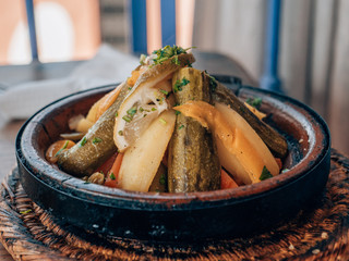 traditional food called Tajine In Morocco