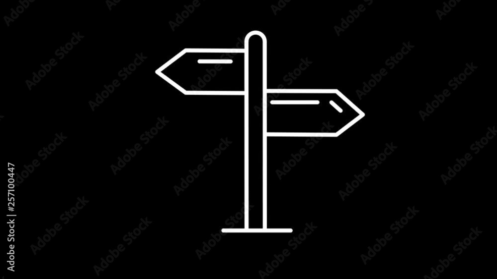 Poster pointer line icon on the alpha channel