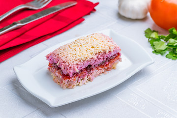 salad herring under fur coat