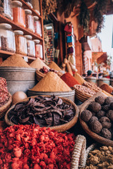 Colorful Spices in Marrakech, Morocco