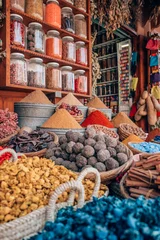 Bunte Gewürze in Marrakesch, Marokko © SmallWorldProduction