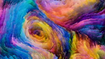 Selbstklebende Fototapete Gemixte farben Beschleunigung von bunter Farbe