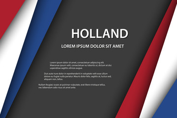 Vector background with Dutch colors and free grey space for your text, Dutch flag, Made in Holland, Dutch icon and symbol