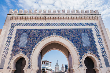 Blue Gate in Fez, Morocco