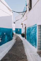 Alleys of the Blue City Chefchaouen in Morocco