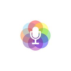Colorful Microphone Logo Inspiration