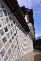 Fototapeta na wymiar 岩村町　なまこ壁