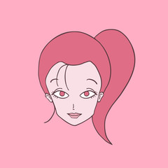 woman head illustration