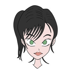 woman head illustration