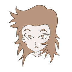 woman head illustration