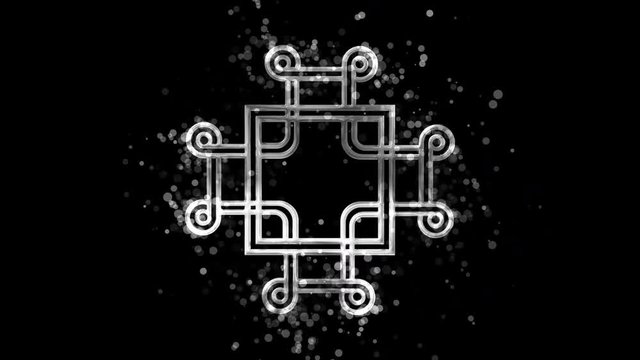 Silver macedonian cross, christianity religious symbol