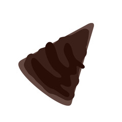 Tasty chocolate cake illustration