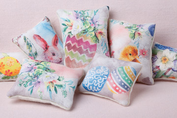Lot of easter cushions