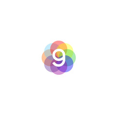 Colorful 9 Logo Inspiration