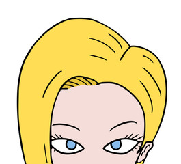 woman head illustration