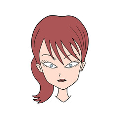 woman head illustration