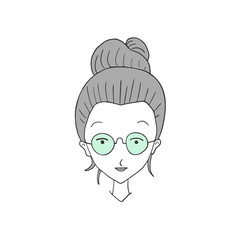 woman head illustration