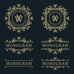 Luxury design set for wedding and decoration