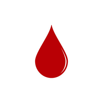 Blood drop illustration. Vector. 