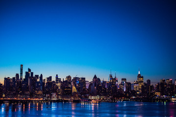 Obraz premium panoramę Manhattanu w nocy