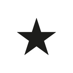 Star black icon. Vector illustration. Isolated.