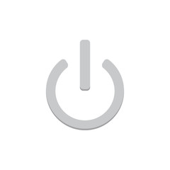 Power off button icon design. Vector illustration.