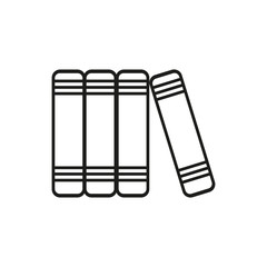 Books icon. Line style. Vector.