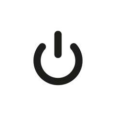 Power button off vector illustration. Flat design icon. 