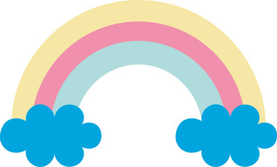 Rainbow with Blue Clouds