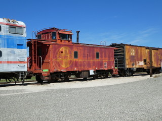 Obraz premium vintage railroad cars