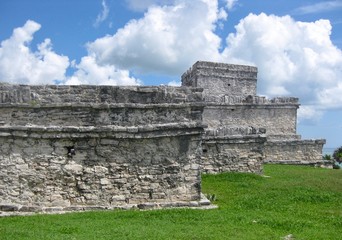 Ruins at Tulum Archaeological Site on Mexico's Caribbean Coast