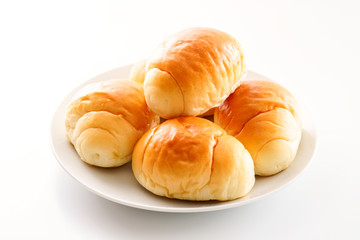 ロールパン　白背景