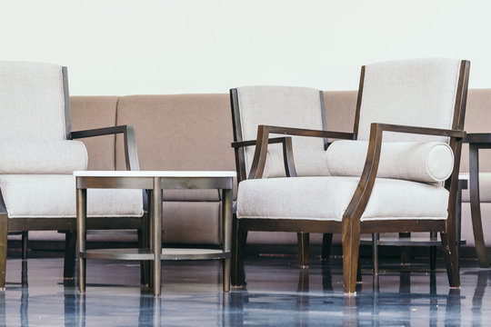 Table and chair decoration with outdoor patio