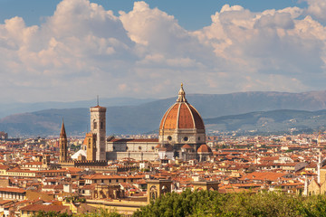 Fototapeta na wymiar Florence Cityscape and Duomo Santa Maria Del Fiorence