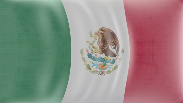 Seamlessly Looping Mexico Flag Series C