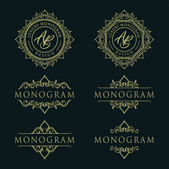 Luxury design set for wedding and decoration