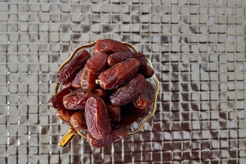 Palm Dates on silver floor