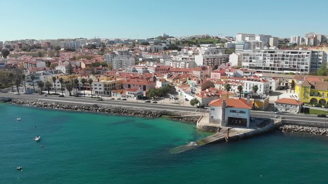 Vista Panor&acirc;mica da Vila de Pa&ccedil;o de Arcos em Oeiras Portugal