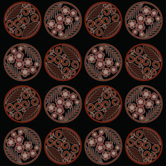 Batik Pattern: Indonesian Dragon Batik Pattern used for cloth, wallpaper, scarf and any other textile industries