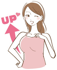 バストアップ　美容　女性