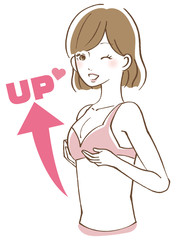バストアップ　美容　女性