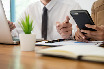 Teamwork Startup Project Planning making great discussion team Meeting working together, Brainstorming process job success in modern coworking office